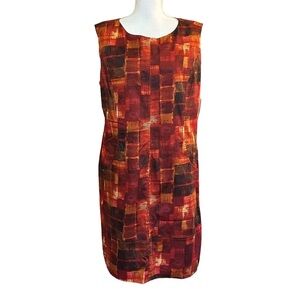 Pendleton Multicolor Sleeveless‎ Stretch Sheath Women’s SZ 18 Burgundy NEW